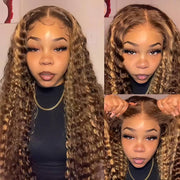 2 Wigs=$189|20 Inch 8X5 Pre Everything Curly Wig+22 Inch 8X5 Pre Cut Lace Highlight Deep Wave Wig