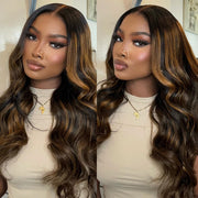 Flash Sale | #1B30 Copper Blond Highlight Glueless Pre-Cut 13X4 HD Lace Frontal Wig Ready & Go Body Wave Or Straight Wigs