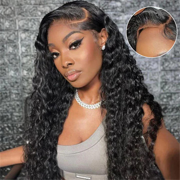 Two 220% Long Wigs| 8X5 Pre Cut Lace Water Wave Wig+8X5 Pre Cut Lace Brown Body Wave