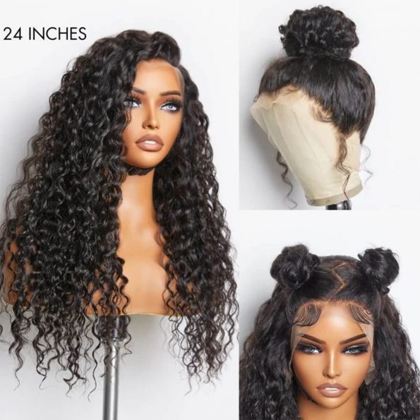 2 Wigs=$129|16 Inch Curly Wear Go V Part Wig +16 Inch 5X5 Lace Water Wave Wig