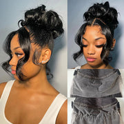 Two 360 Lace Wigs=$219| 18 Inch 360 Lace Body Wave Wig With Hidden Strap+18 Inch 360 Lace Curly Wig With Hidden Strap