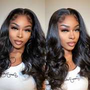 Pre-All everything,Pre Cut Pre Bleached,Pre Plucked 3D Bouncy Body Wave Glueless Wigs 13x6 Invisible HD Lace Front Human Hair Wigs