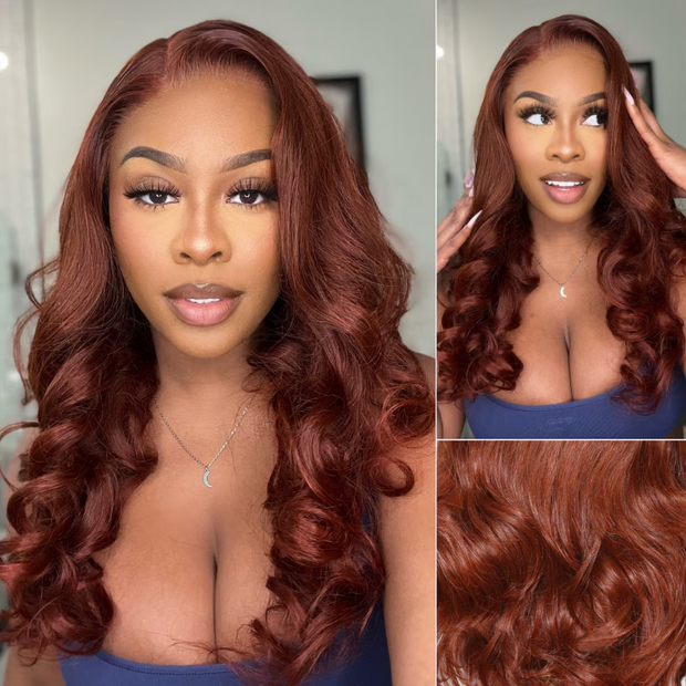 Two 220% Long Wigs |8X5 Pre Cut Lace Pre Bleached Knots #33 Body Wave Wig & Deep Wave Wig