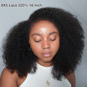 Kinky Edge Hairline Afro Kinky Curly Lace Front Wig Pre Bleached Real 4C Edges Glueless HD Lace Human Hair Wigs For Black Women