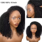 Kinky Edge Hairline Afro Kinky Curly Lace Front Wig Pre Bleached Real 4C Edges Glueless HD Lace Human Hair Wigs For Black Women