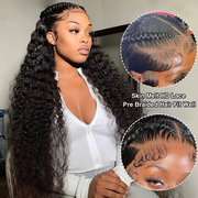 Pre Braided Wig Ready Go Deep Wave 13x4 13x6 Pre Cut Lace Frontal Wig Pre-All Glueless Human Hair Wigs