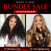 Two Wigs=239.9|4X4 HD Lace #427 Body Wave Wig+8X5 Pre Cut Lace Curly Wig