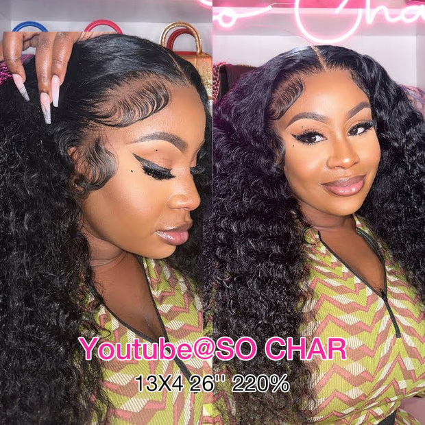 Pre All Everything Pre Bleached  Pre Cut  With Magic Tape HD Lace Curly Glueless Human Hair Wigs