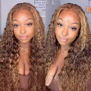 New 360 Lace Frontal Wigs With Hidden Strap #427 Highlight Snug Fit Affordable Body Wave Water Wave Deep Wave Human Hair Wig Special Sale