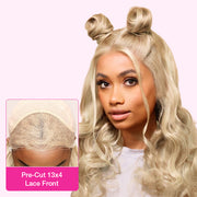 Pre All Everything Blonde Highlights 13x6 Undetectable Full HD Lace Front Human Hair Wigs