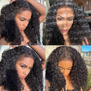 4C Curly Edges Lace Frontal Wig Invisible HD Lace Curly Human Hair Wig With Natural Baby Hairline