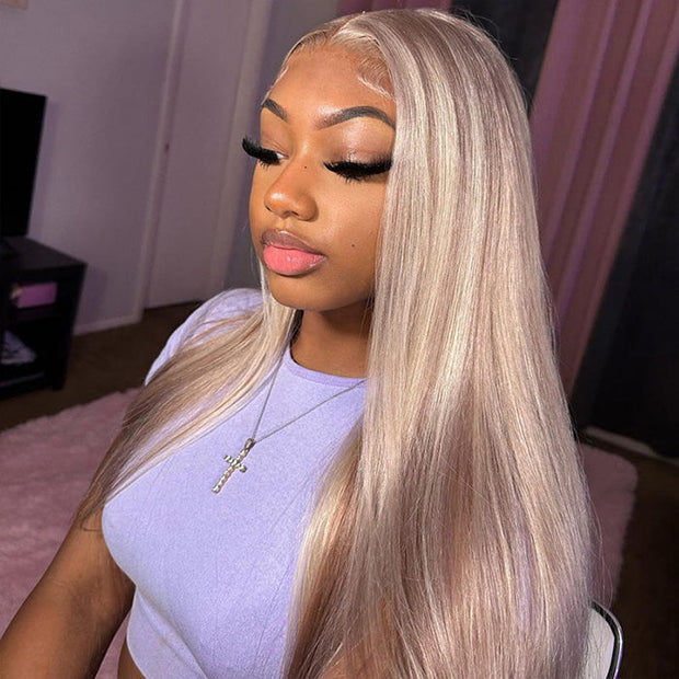 Pre All Everything Blonde Highlights 13x6 Undetectable Full HD Lace Front Human Hair Wigs