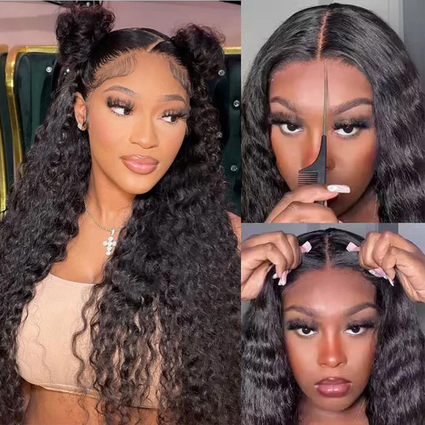 Two 220% Long Wigs|8X5 Pre Cut Lace Water Wave+8X5 Pre Cut Lace Highlight Body Wave With Bangs