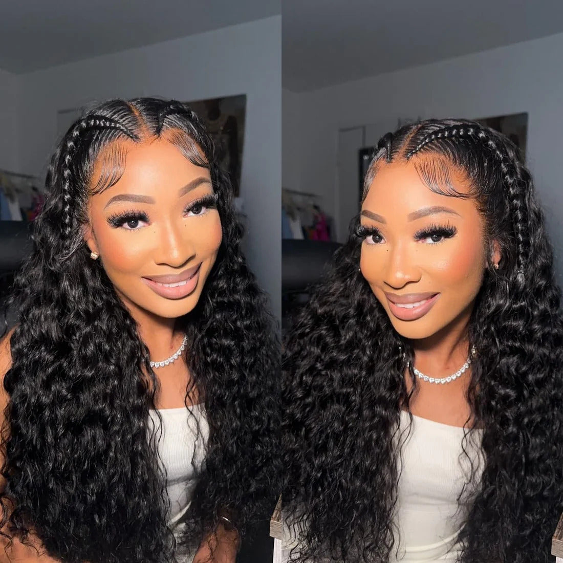 Pre Braided Wig Ready Go Deep Wave 13x4 13x6 Pre Cut Lace Frontal Wig Pre-All Glueless Human Hair Wigs