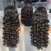 Pre-All|Glueless 8X5 13X6 Full HD Lace Wigs Pre-Bleached Knots Wand Curls Wig Free Part Human Hair Wigs