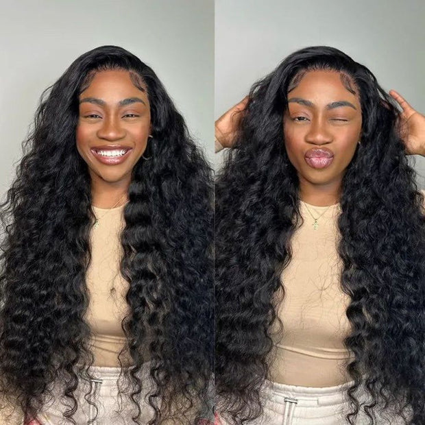 300% Density Glueless Loose Wave HD Lace Wigs Pre Bleached Pre Plucked Luxury Virgin Human Hair wigs