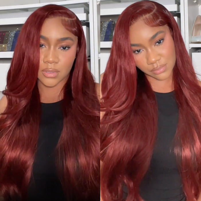 Clearance Sale|22''=$149 Glueless Pre Cut 8x5 Parting Max HD Lace Reddish Brown Body Wave Wig|Black Friday Sale