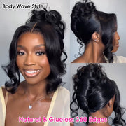 Flash Sale Sung Fit Hidden Strap 360 Skin Lace Frontal Pre-cut & Pre-bleached Human Hair Wig 180% Density