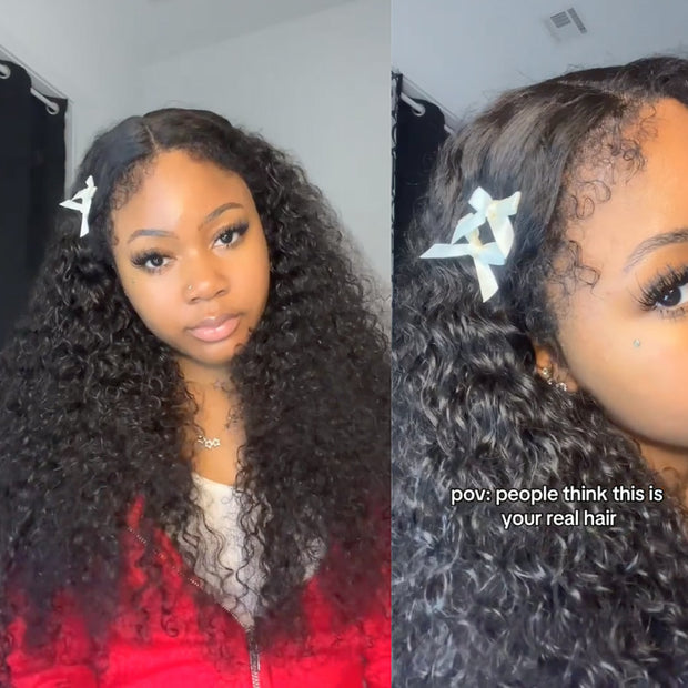 4C Edge Hairline丨Deep Wave 13x4 HD Lace Front Wig with Curly Edges Baby Hair Wigs