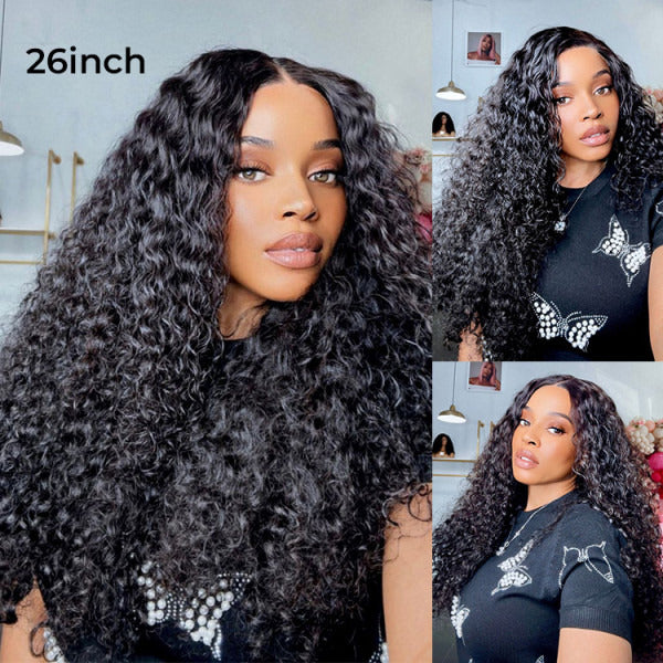 300% Density Bomb Curly HD Lace Front Wigs Pre bleached Glueless Ready To Go Human Hair Wigs