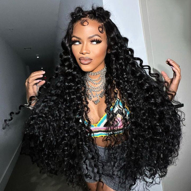 300% Density Glueless Loose Wave HD Lace Wigs Pre Bleached Pre Plucked Luxury Virgin Human Hair wigs