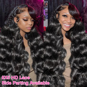 300% Ultra Dense Glueless Body Wave Wig Pre Bleached Pre Cut Invisible Skin Melt 8x5 HD Lace Human Hair Wig