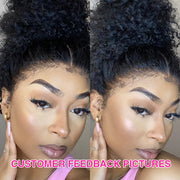 4C Edges Glueless 360 Lace Frontal Wigs With Hidden Elastic Strap Curly Affordable Snug Fit Human Hair Wigs