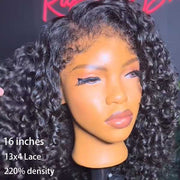 Kinky Edges Curly HD Lace Wig Glueless 4C Edges 250%/300% Density Popping And Fluffy Luxury Human Hair Wig