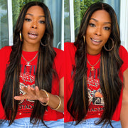 Pre All Everything | Highlights 3D Body Wave Tiny Knots Pre Bleached Wear Go Upgraded 13X6 HD Lace Glueless Wig Special Sale