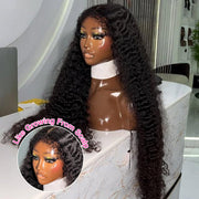 Kinky Edges Deep Wave HD Lace Wig 250%/300% Density Glueless Popping And Fluffy Luxury Human Hair Wig