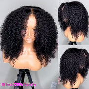 Layered Cut Curly Ready Go Glueless Wigs Pre Bleached Wig Parting Max 8X5 Pre Cut HD Lace 250% Density