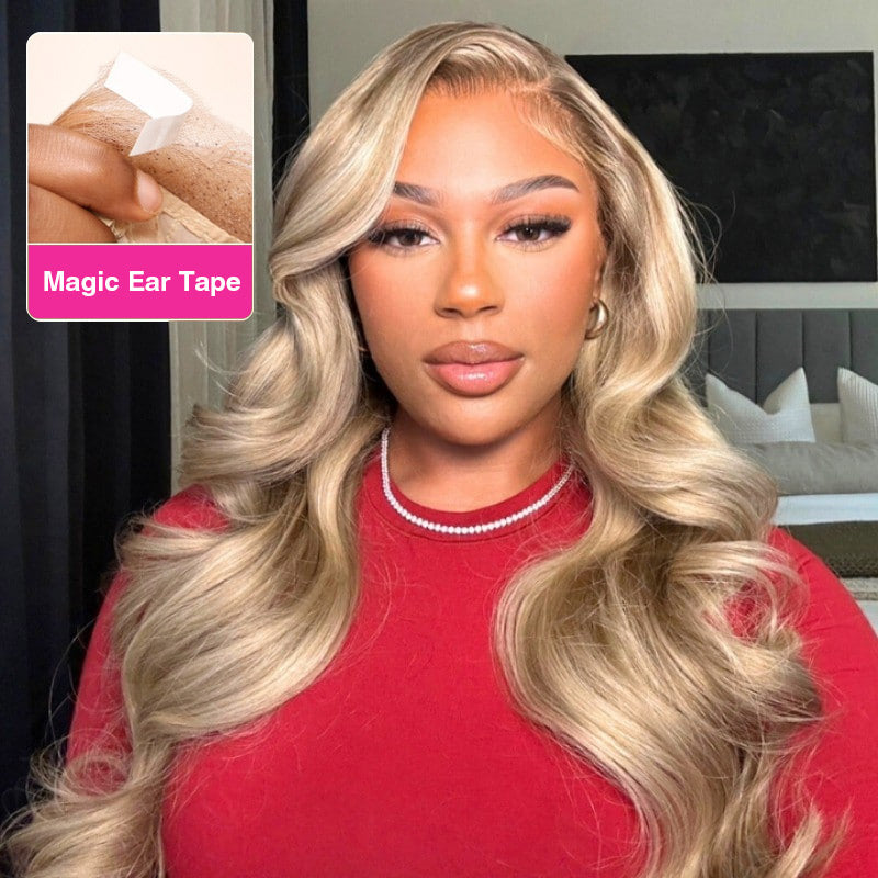 Pre All Everything Blonde Highlights 13x6 Undetectable Full HD Lace Front Human Hair Wigs