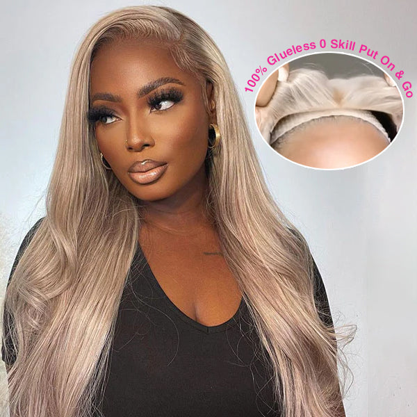 Pre All Everything Blonde Highlights 13x6 Undetectable Full HD Lace Front Human Hair Wigs