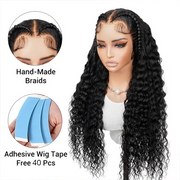 Pre Braided Wig Ready Go Deep Wave 13x4 13x6 Pre Cut Lace Frontal Wig Pre-All Glueless Human Hair Wigs