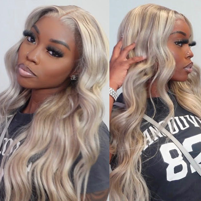 #P18/613 Blonde Highlight Human Hair Wigs Straight/Body Wave Lace Wigs –  Cynosure Hair