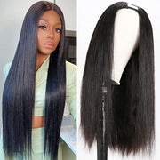 $100 OFF|Upgraded Durable V Shape Glueless Yaki Straight Human Hair Wig Beginner Friendly Natural V Part Wig